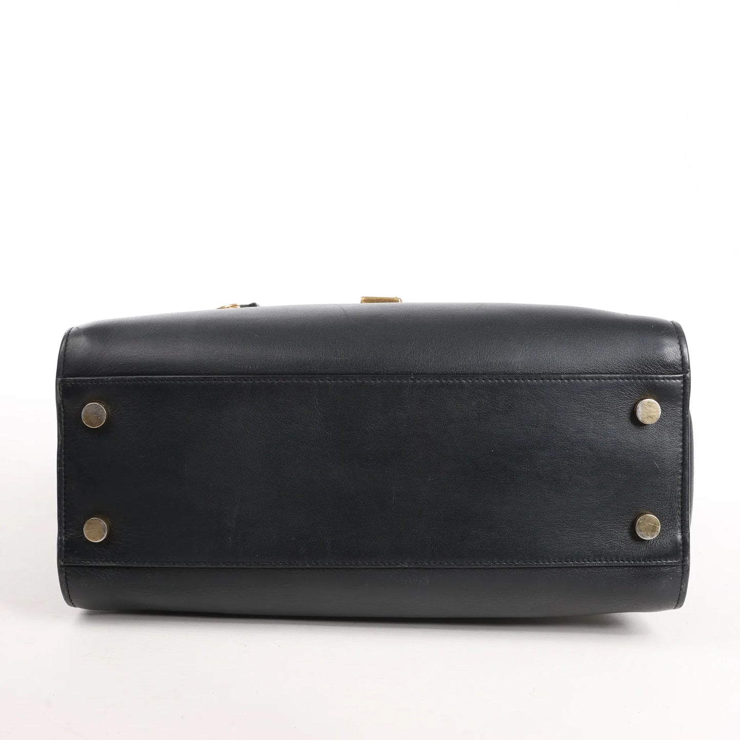 Saint Laurent Paris Monogram Cabas Leather 2Way Handbag in Black