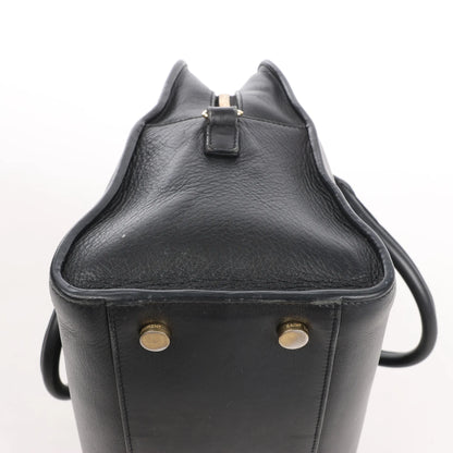 Saint Laurent Paris Monogram Cabas Leather 2Way Handbag in Black