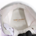 Saint Laurent Paris Malibu Satin High-top Sneakers in Metallic Purple 718403, Size 38 EU
