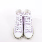 Saint Laurent Paris Malibu Satin High-top Sneakers in Metallic Purple 718403, Size 38 EU