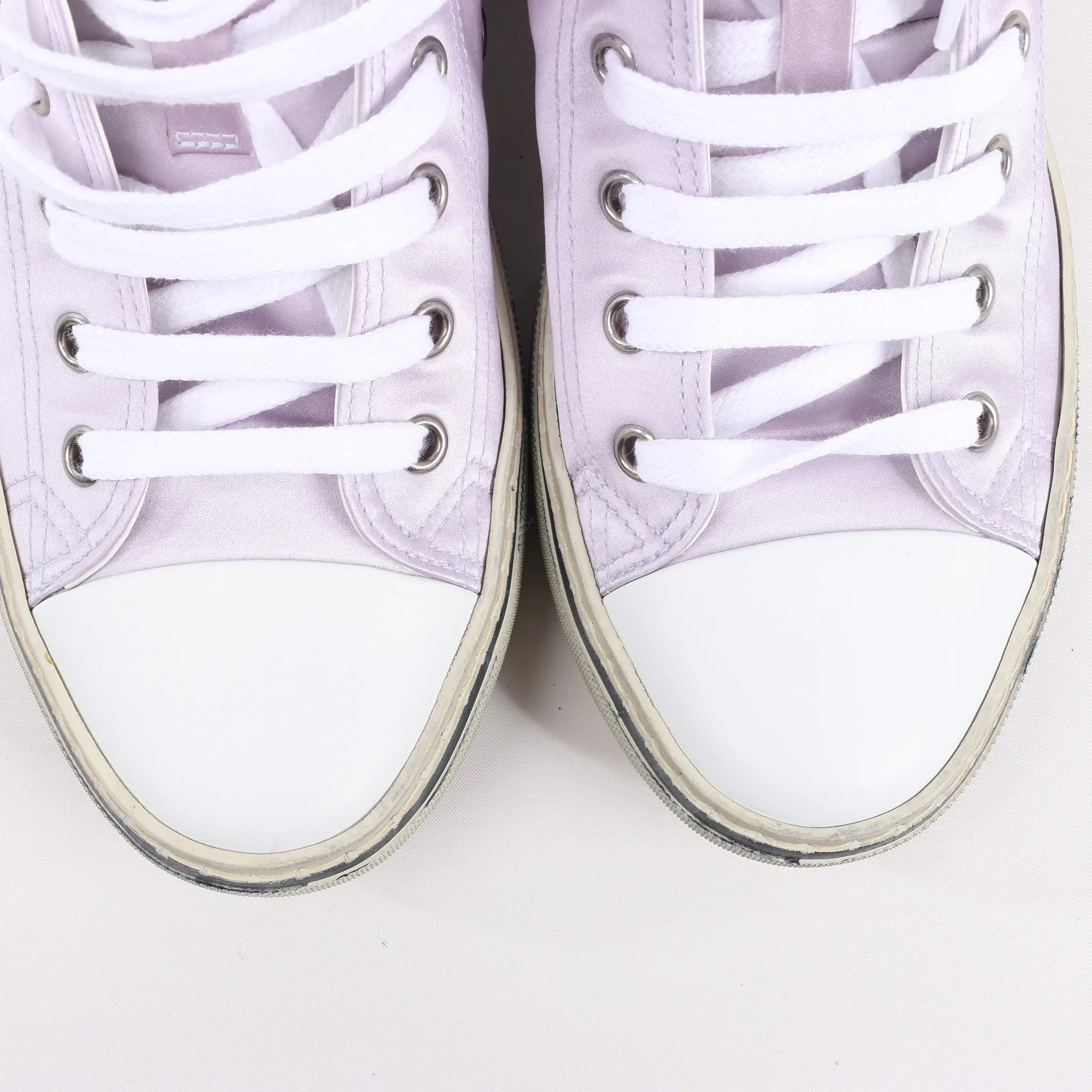 Saint Laurent Paris Malibu Satin High-top Sneakers in Metallic Purple 718403, Size 38 EU