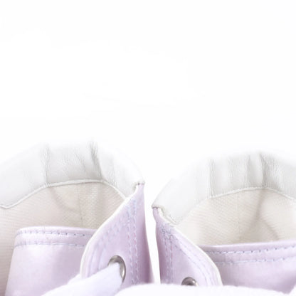 Saint Laurent Paris Malibu Satin High-top Sneakers in Metallic Purple 718403, Size 38 EU