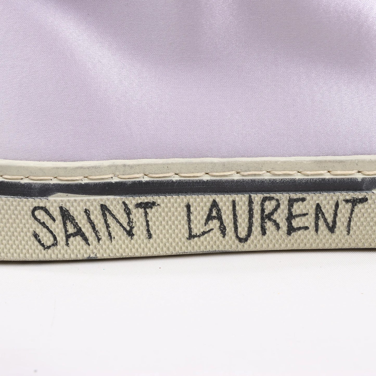 Saint Laurent Paris Malibu Satin High-top Sneakers in Metallic Purple 718403, Size 38 EU