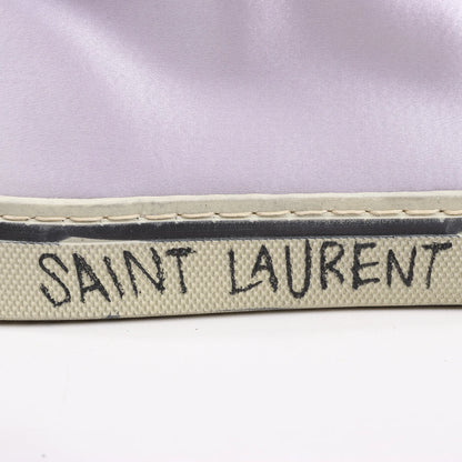 Saint Laurent Paris Malibu Satin High-top Sneakers in Metallic Purple 718403, Size 38 EU