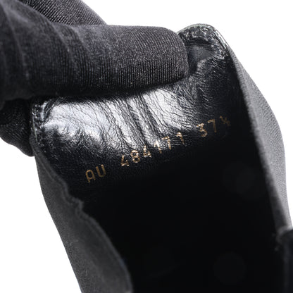 Bottines Saint Laurent Paris Opium en cuir verni noir AU484171, pointure 37,5 EU