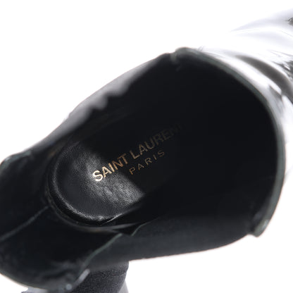 Bottines Saint Laurent Paris Opium en cuir verni noir AU484171, pointure 37,5 EU