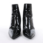 Saint Laurent Paris Opium Patent leather Ankle Boots in Black AU484171 , Size 37.5 EU
