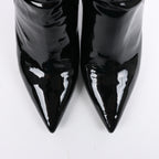 Saint Laurent Paris Opium Patent leather Ankle Boots in Black AU484171 , Size 37.5 EU