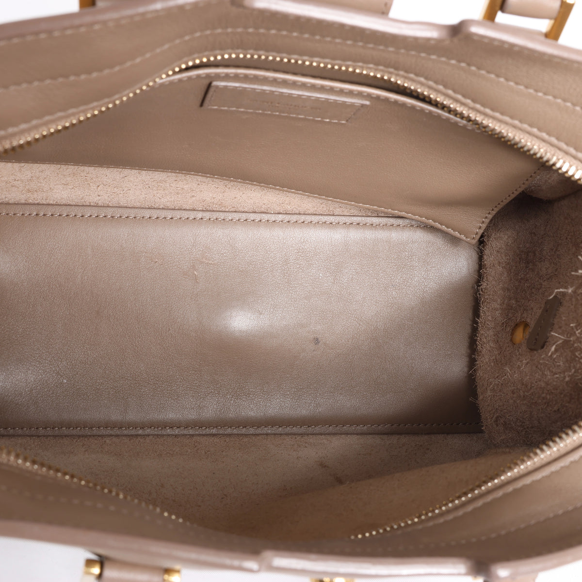 Saint Laurent Paris Baby Cabas Leather 2Way Handbag Beige 424868