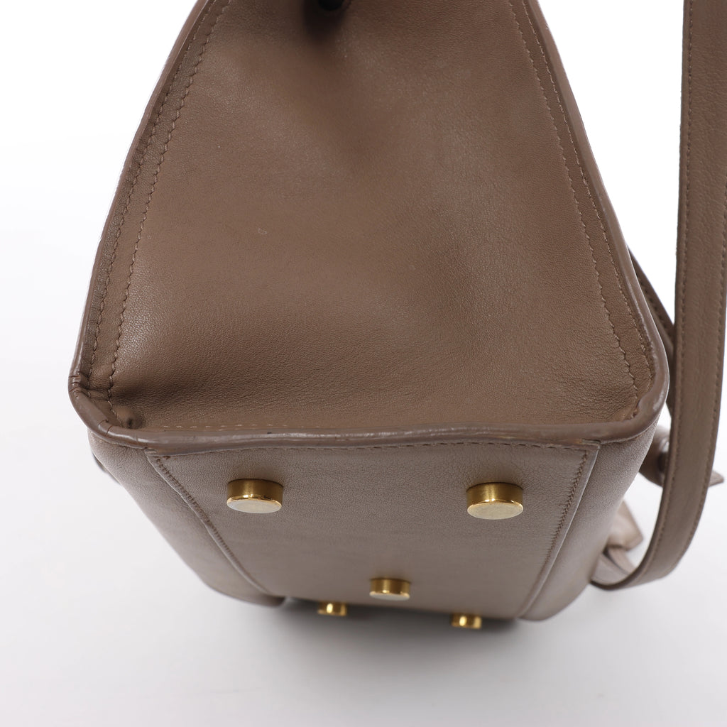 Saint Laurent Paris Baby Cabas Leather 2Way Handbag Beige 424868