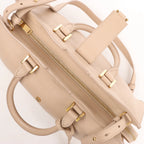 Saint Laurent Paris Baby Cabas Leather 2Way Handbag in Beige 394461