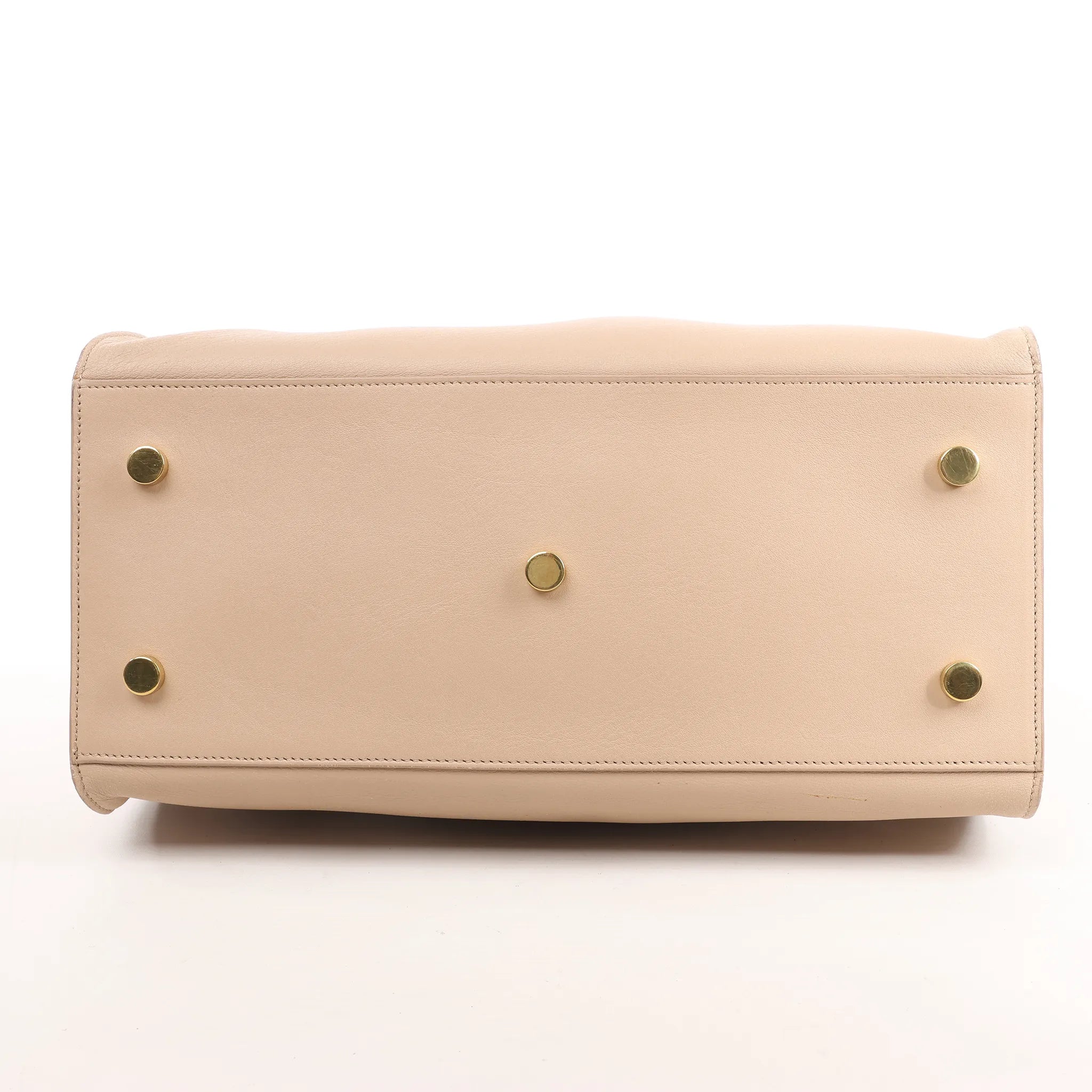 Saint Laurent Paris Baby Cabas Leather 2Way Handbag in Beige 394461