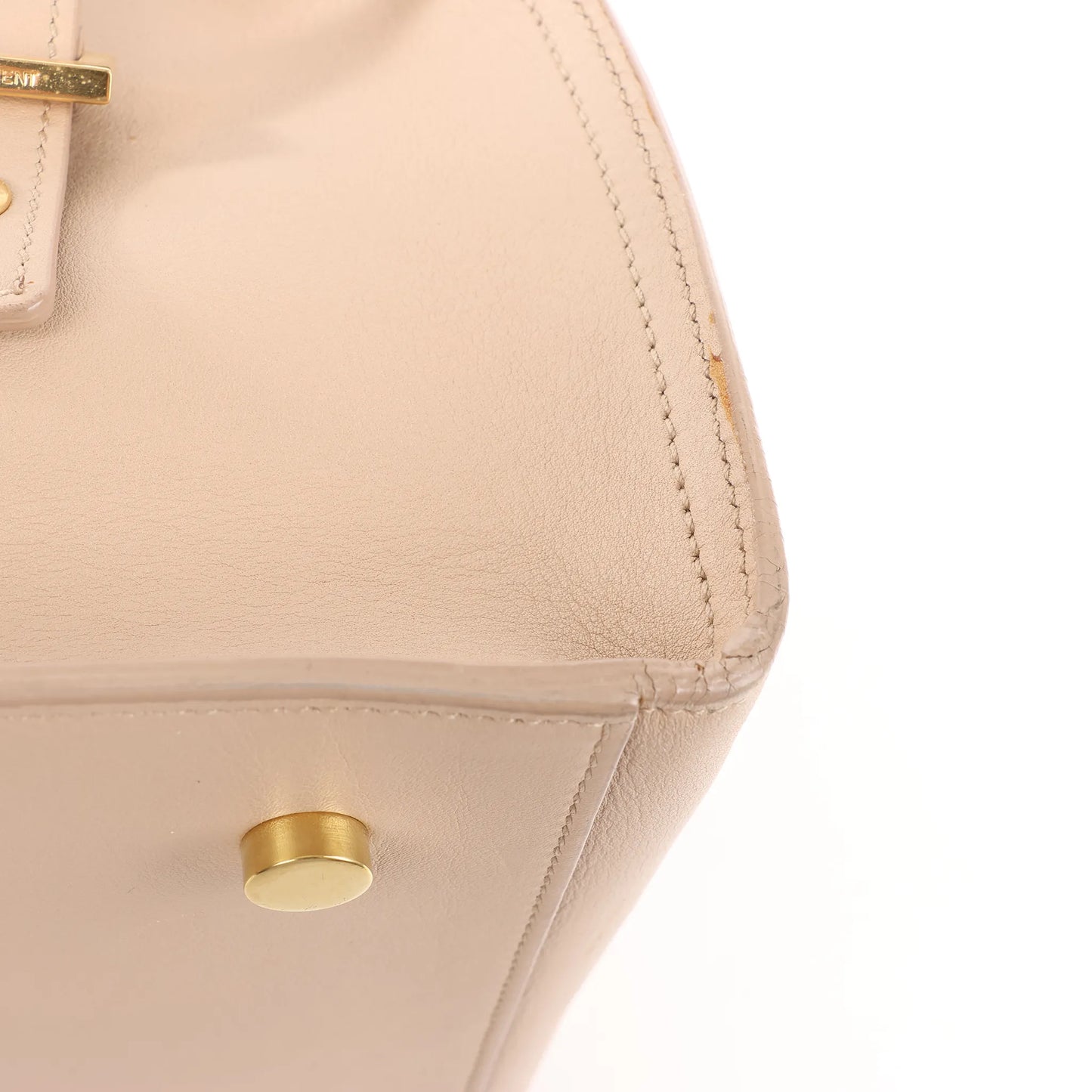 Saint Laurent Paris Baby Cabas Leather 2Way Handbag in Beige 394461