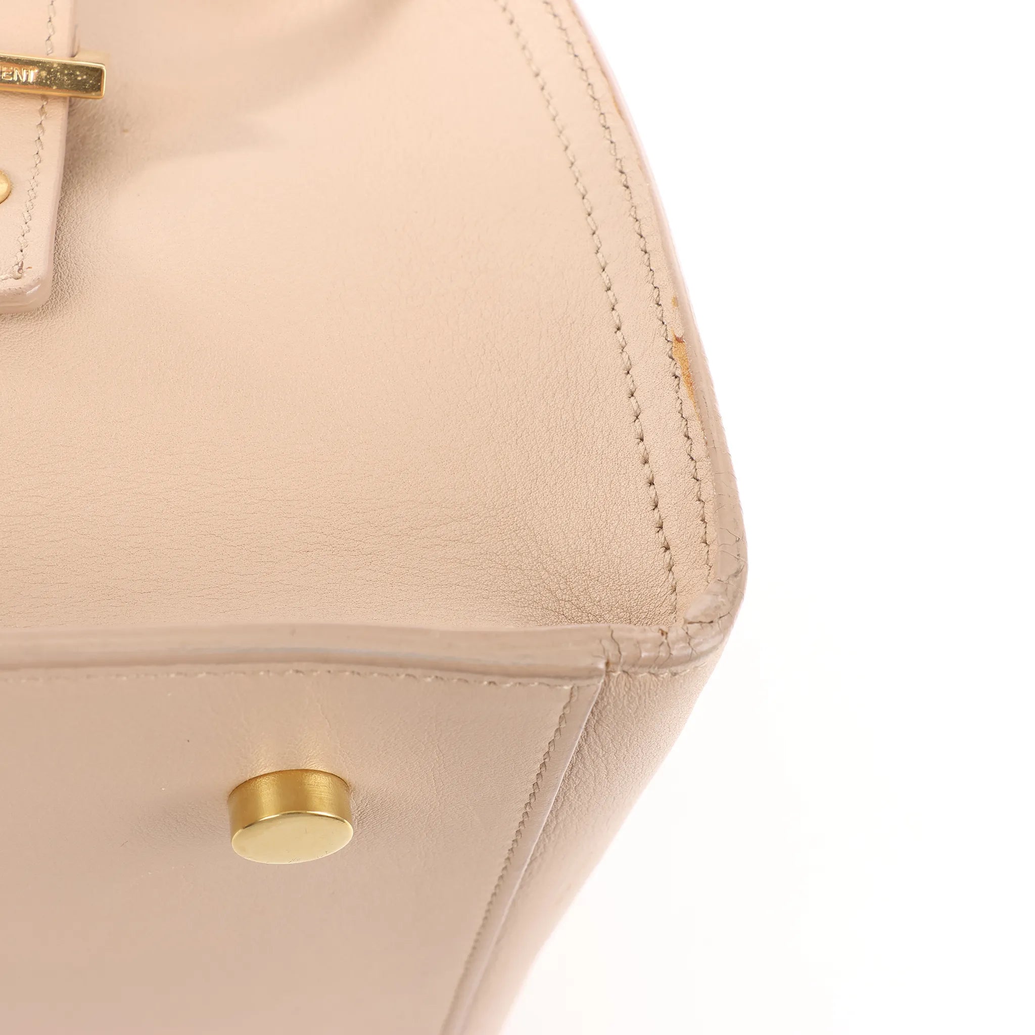 Saint Laurent Paris Baby Cabas Leather 2Way Handbag in Beige 394461