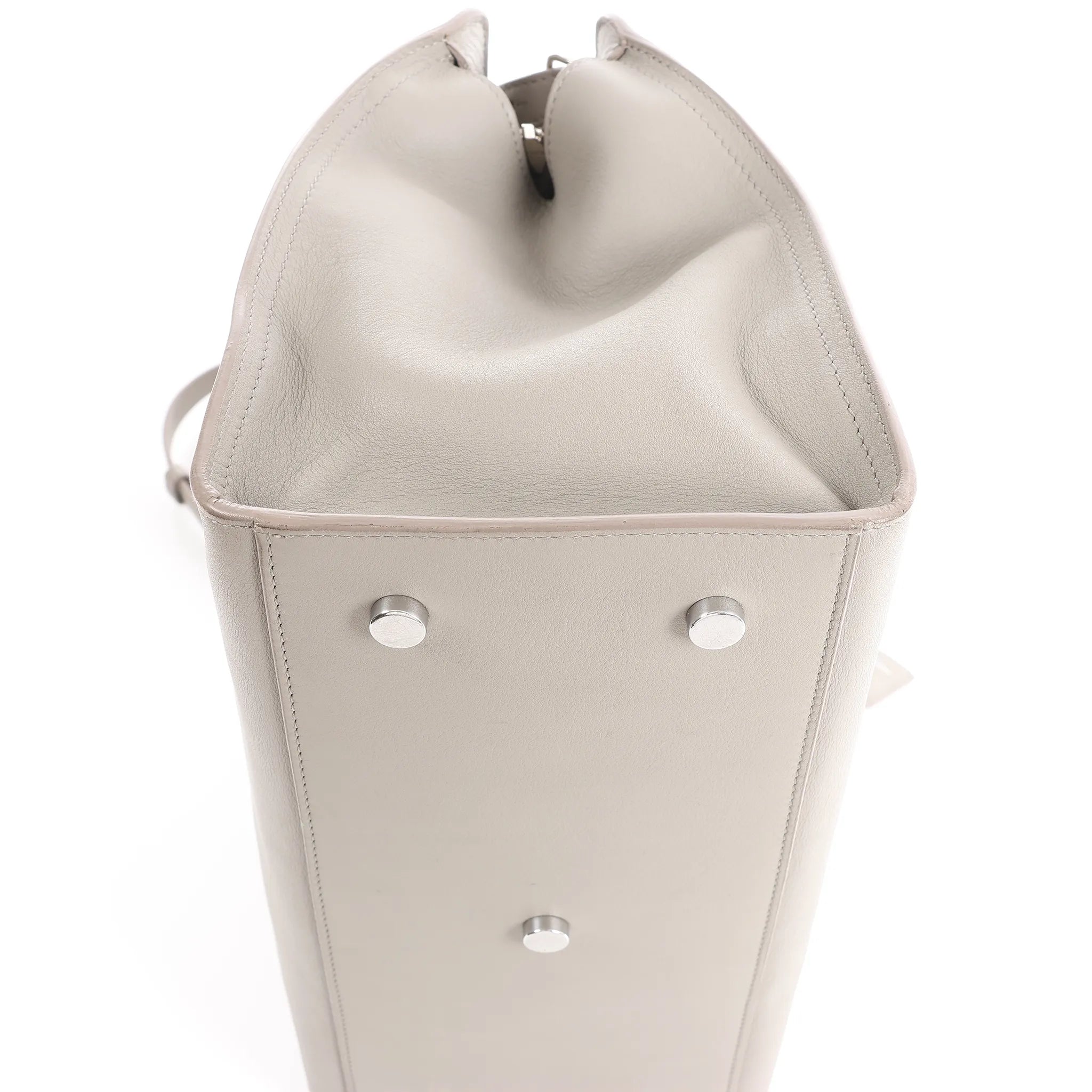 Saint Laurent Paris Baby Cabas Leather 2Way Handbag in Gray 424869