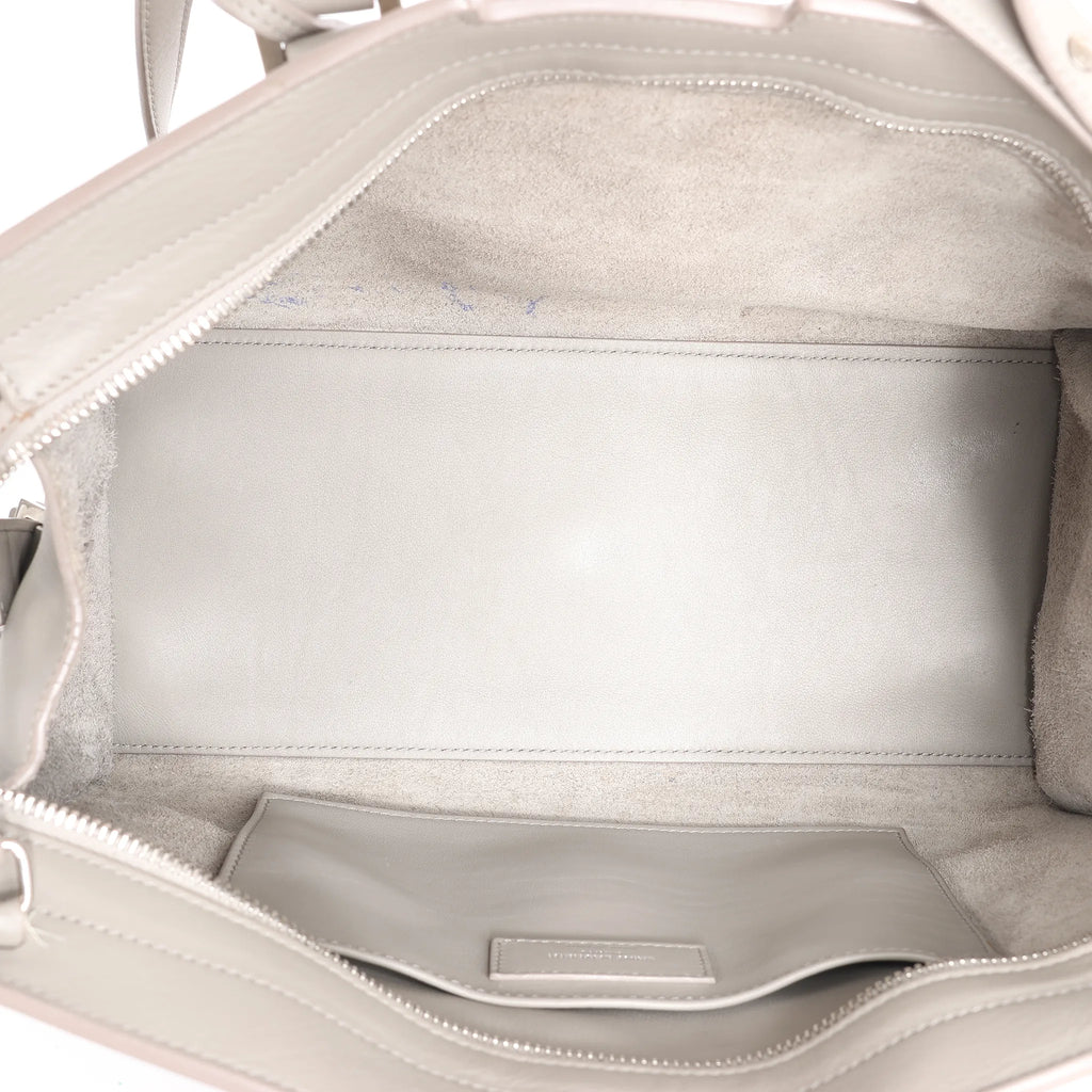 Saint Laurent Paris Baby Cabas Leather 2Way Handbag in Gray 424869
