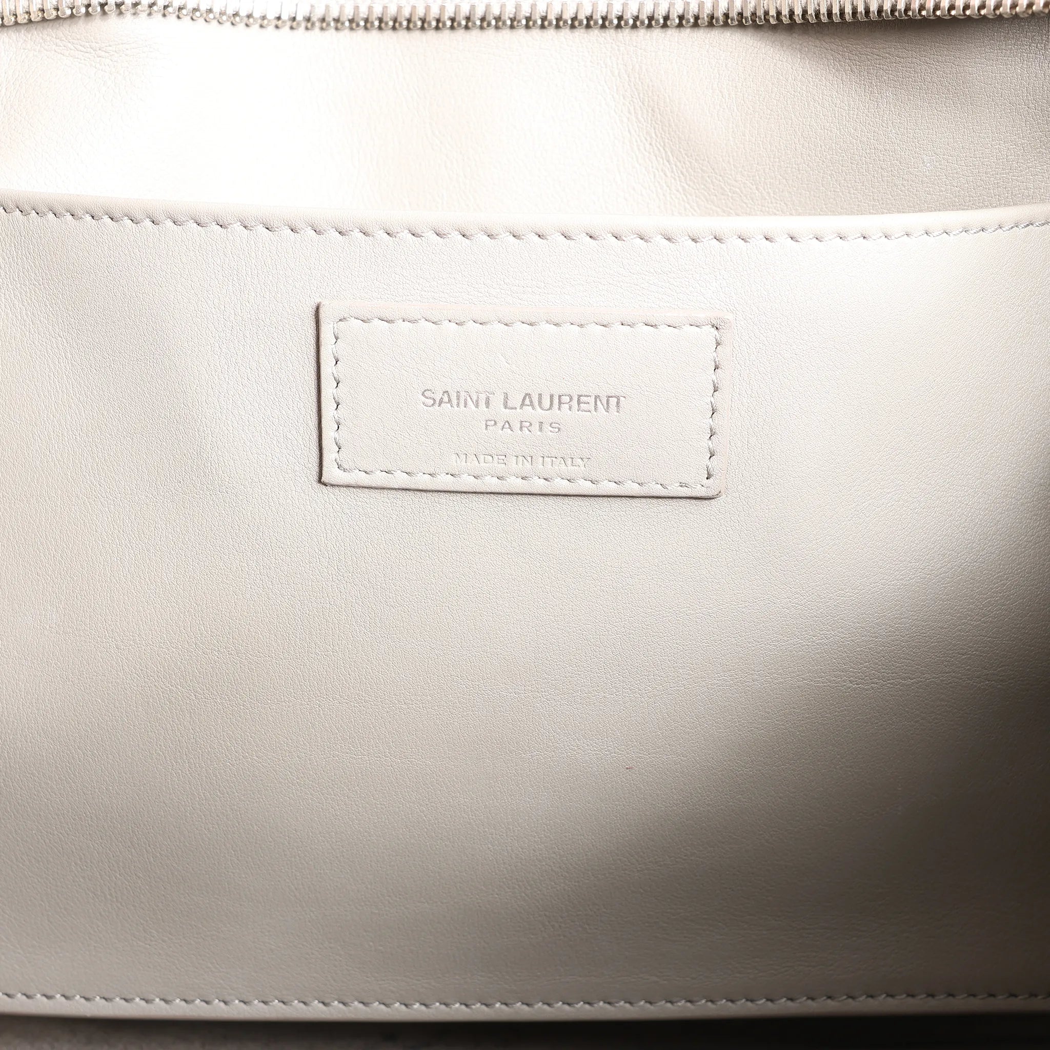 Saint Laurent Paris Baby Cabas Leather 2Way Handbag in Gray 424869