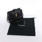 Saint Laurent Paris Baby Cabas Leather Handbag in Black 372087