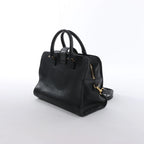 Saint Laurent Paris Baby Cabas Leather Handbag in Black 372087