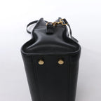 Saint Laurent Paris Baby Cabas Leather Handbag in Black 372087