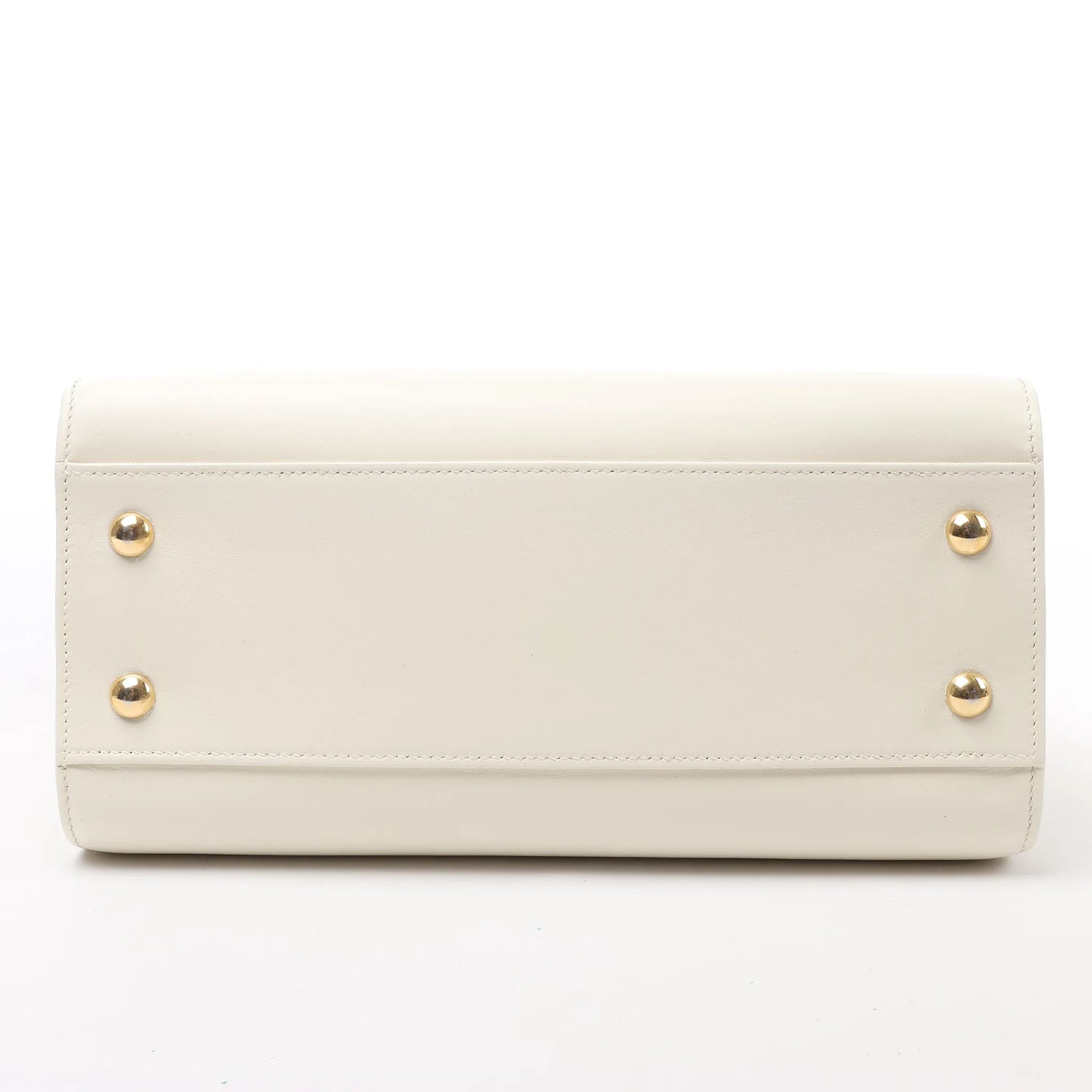 Saint Laurent Paris Monogram Cabas Leather 2Way Handbag in White 472466