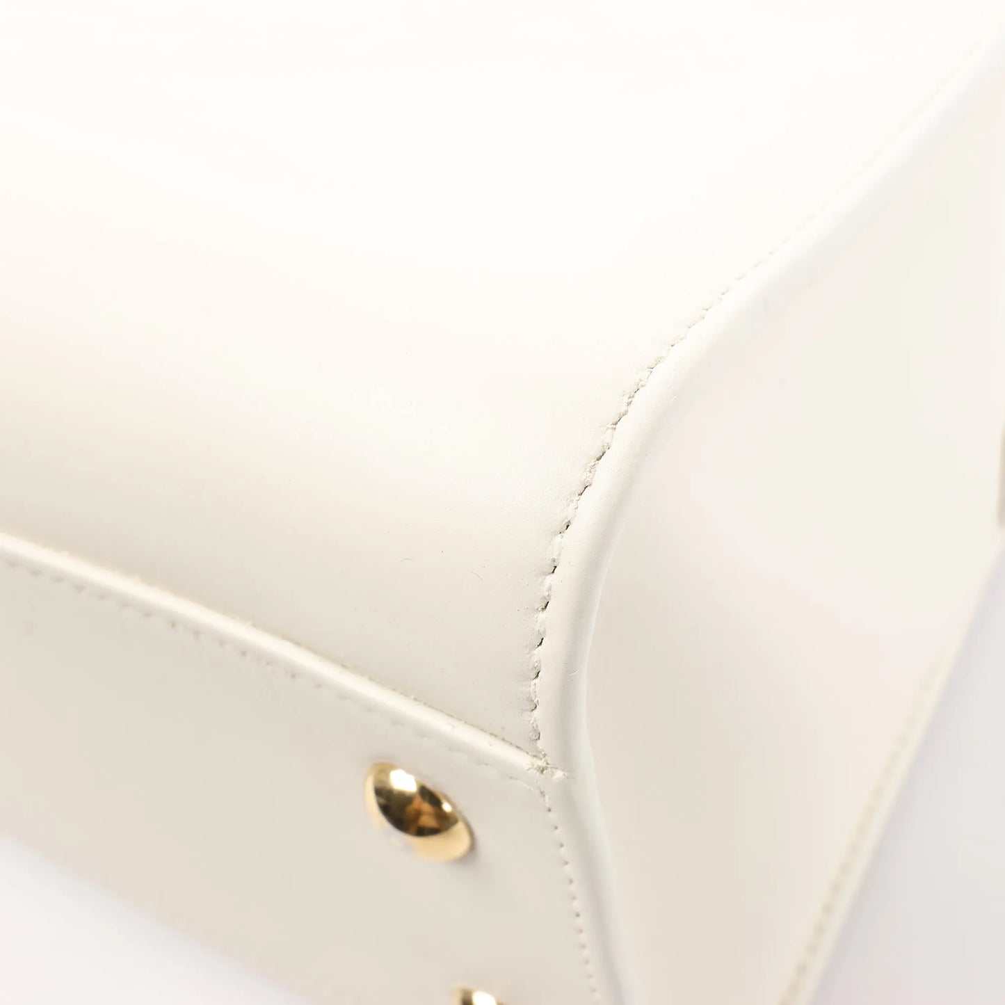 Saint Laurent Paris Monogram Cabas Leather 2Way Handbag in White 472466