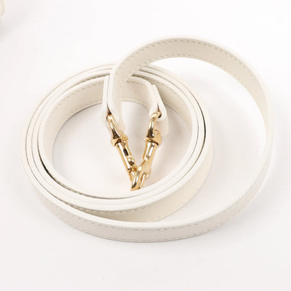 Saint Laurent Paris Monogram Cabas Leather 2Way Handbag in White 472466