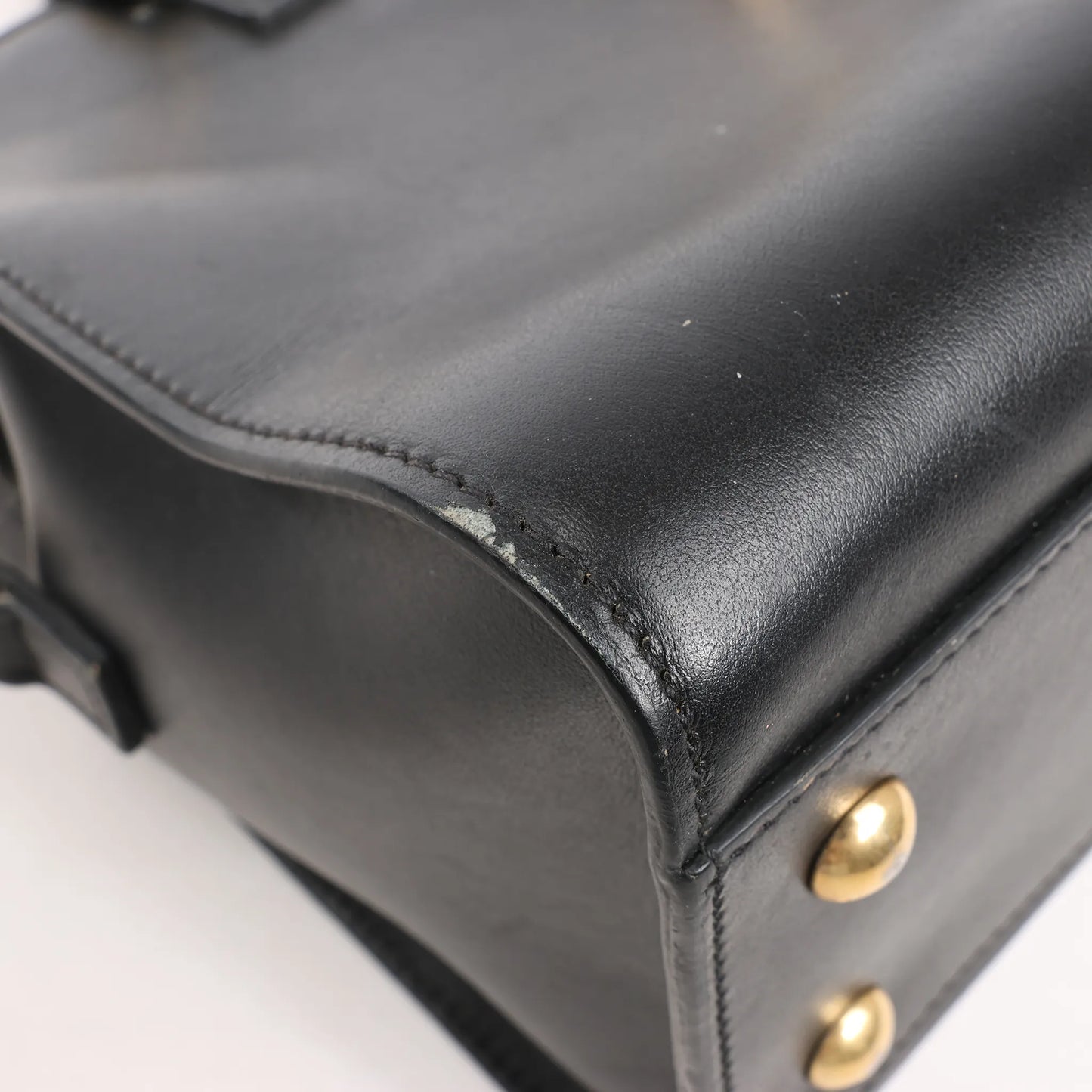 Saint Laurent Paris Baby Cabas Leather Handbag in Black 472466