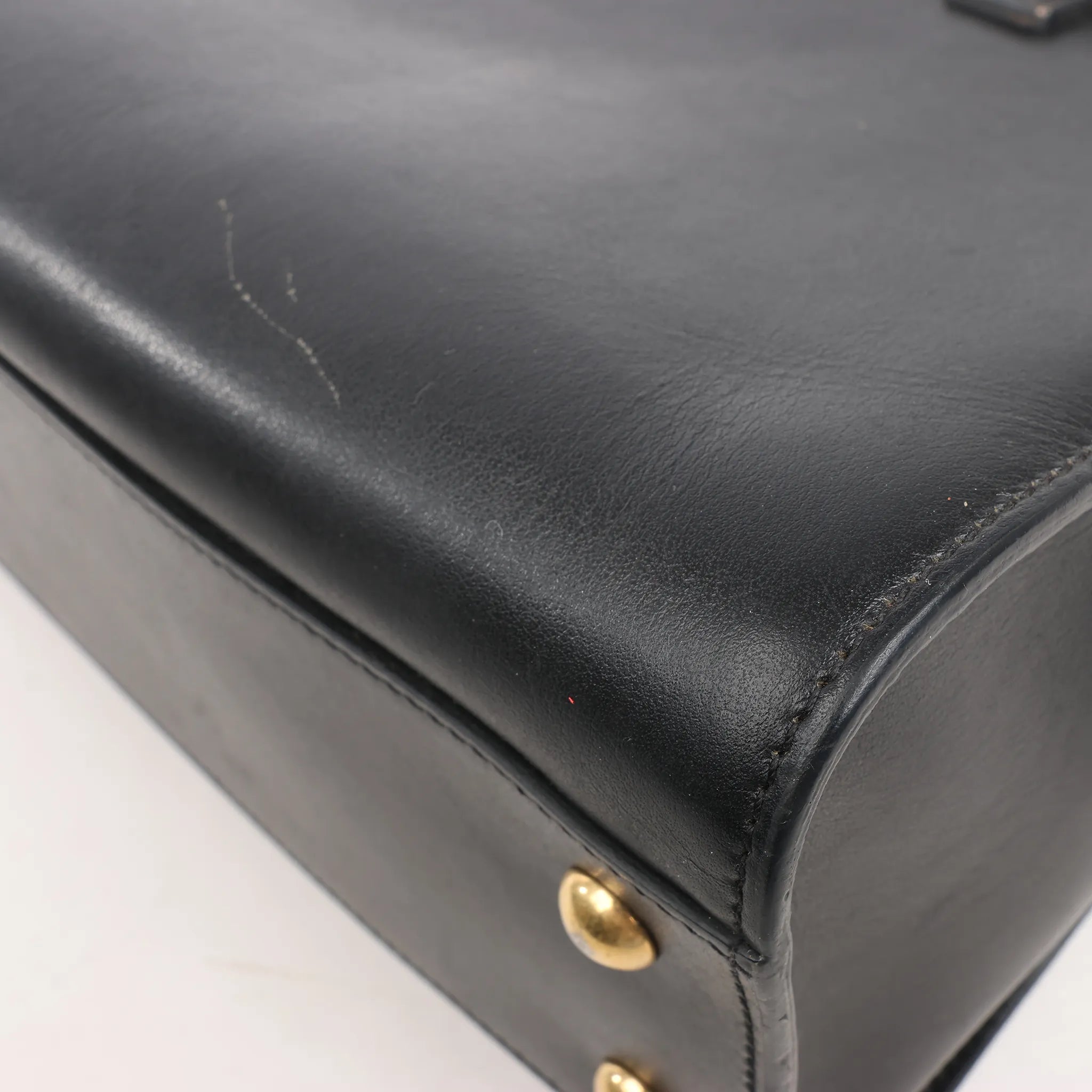 Saint Laurent Paris Baby Cabas Leather Handbag in Black 472466