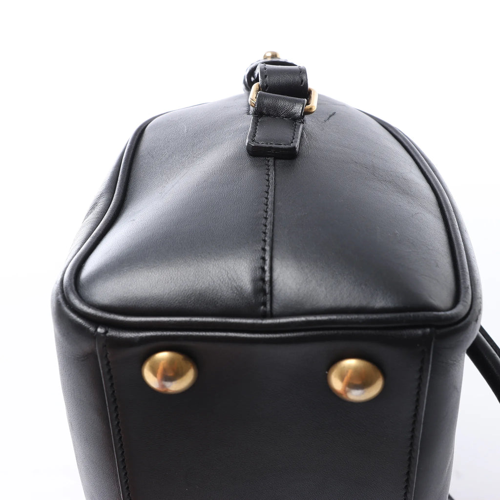 Bolso de mano Saint Laurent Paris Duffle Baby de cuero negro de 2 vías 330958