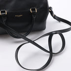 Bolso de mano Saint Laurent Paris Duffle Baby de cuero negro de 2 vías 330958