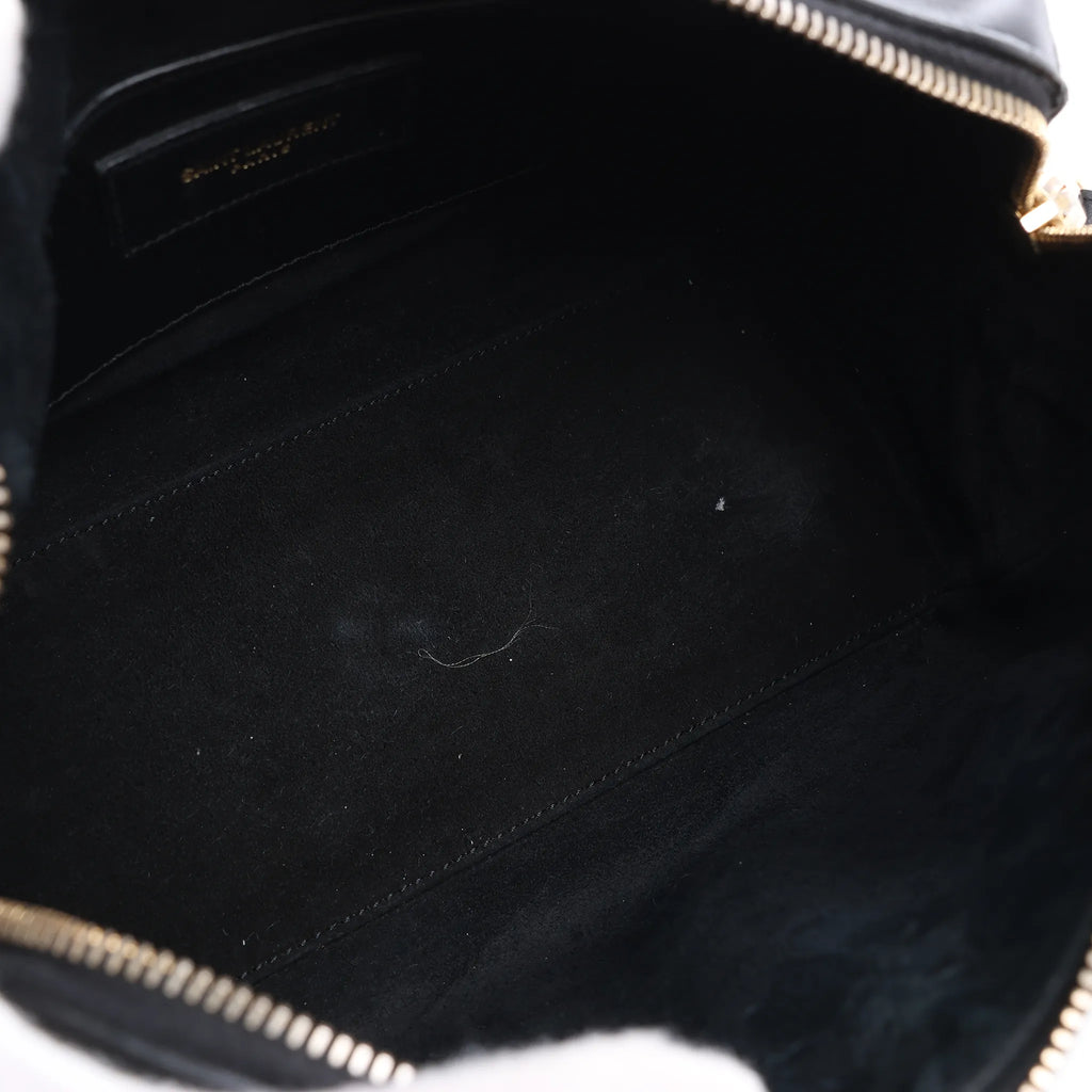 Bolso de mano Saint Laurent Paris Duffle Baby de cuero negro de 2 vías 330958