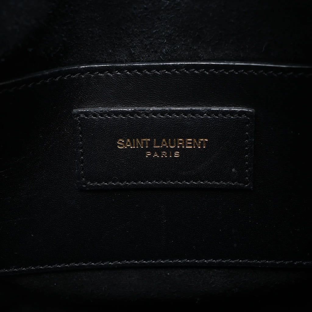 Bolso de mano Saint Laurent Paris Duffle Baby de cuero negro de 2 vías 330958