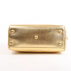 Saint Laurent Paris Baby Duffle Leather 2Way Handbag in Gold 330958