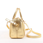 Saint Laurent Paris Baby Duffle Leather 2Way Handbag in Gold 330958