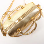 Saint Laurent Paris Baby Duffle Leather 2Way Handbag in Gold 330958