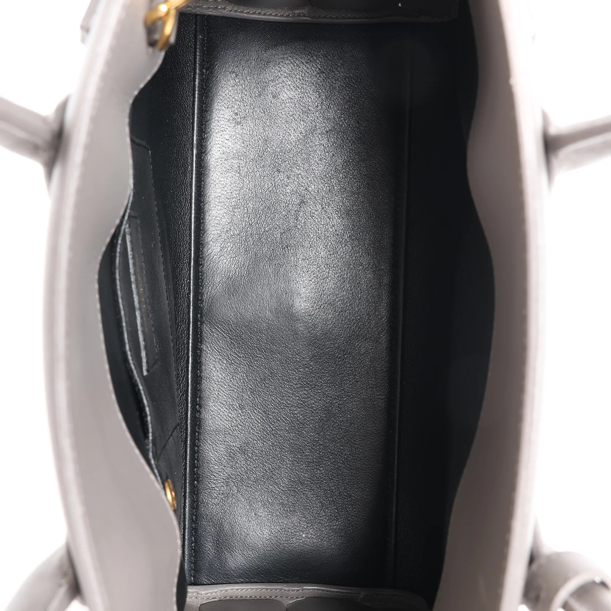 Saint Laurent Paris Sac de Jour Baby Leather 2Way Handbag in Gray 398710