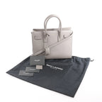 Saint Laurent Paris Sac de Jour Baby Leather 2Way Handbag in Gray 398710
