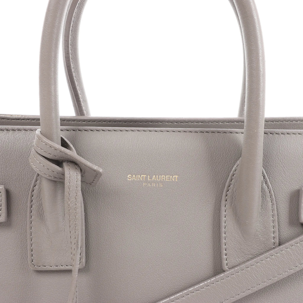 Saint Laurent Paris Sac de Jour Baby Leather 2Way Handbag in Gray 398710