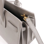 Saint Laurent Paris Sac de Jour Baby Leather 2Way Handbag in Gray 398710