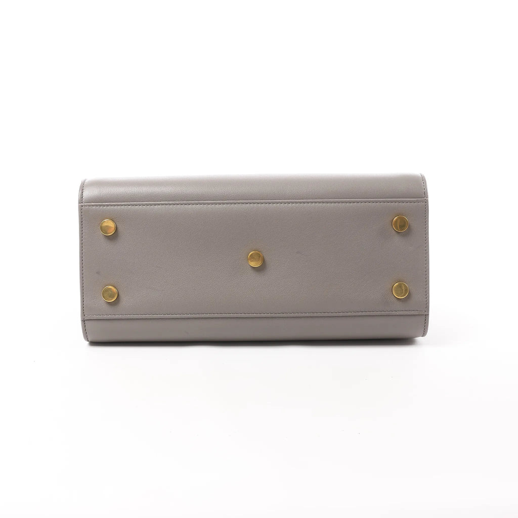 Saint Laurent Paris Sac de Jour Baby Leather 2Way Handbag in Gray 398710