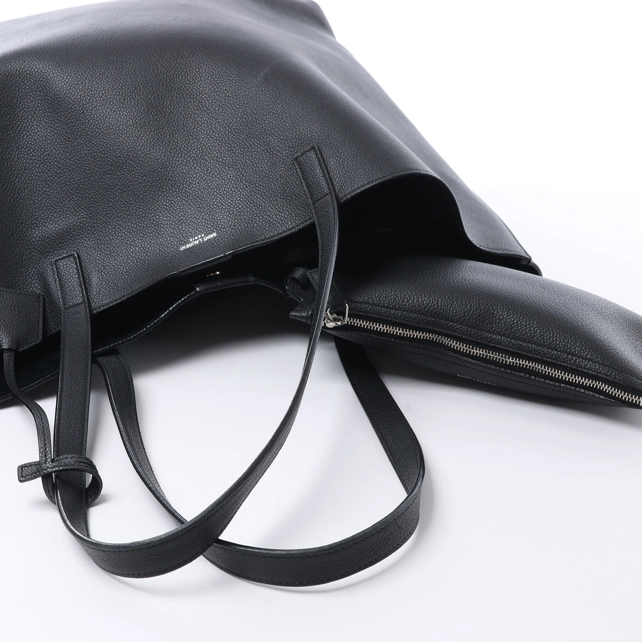 Saint Laurent Paris Shopping Leather Shoulder Bag in Black 683655