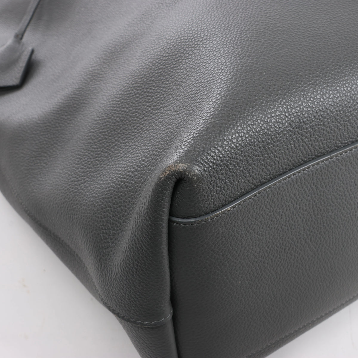 Saint Laurent Paris Bold Leather Tote Shoulder Bag in Gray 676657