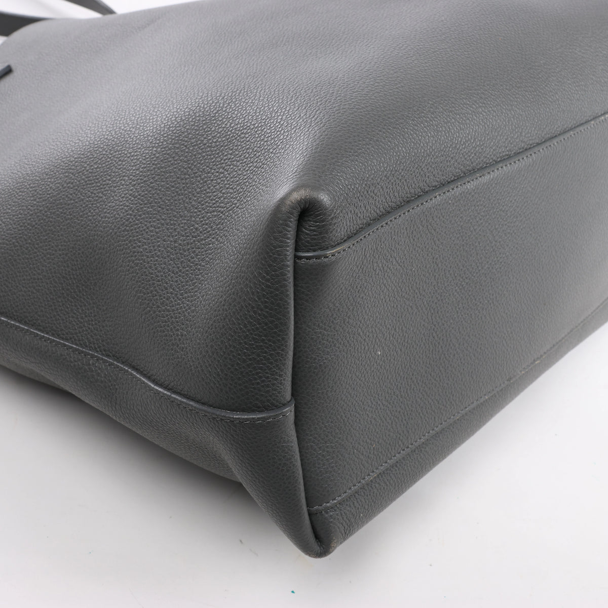 Saint Laurent Paris Bold Leather Tote Shoulder Bag in Gray 676657