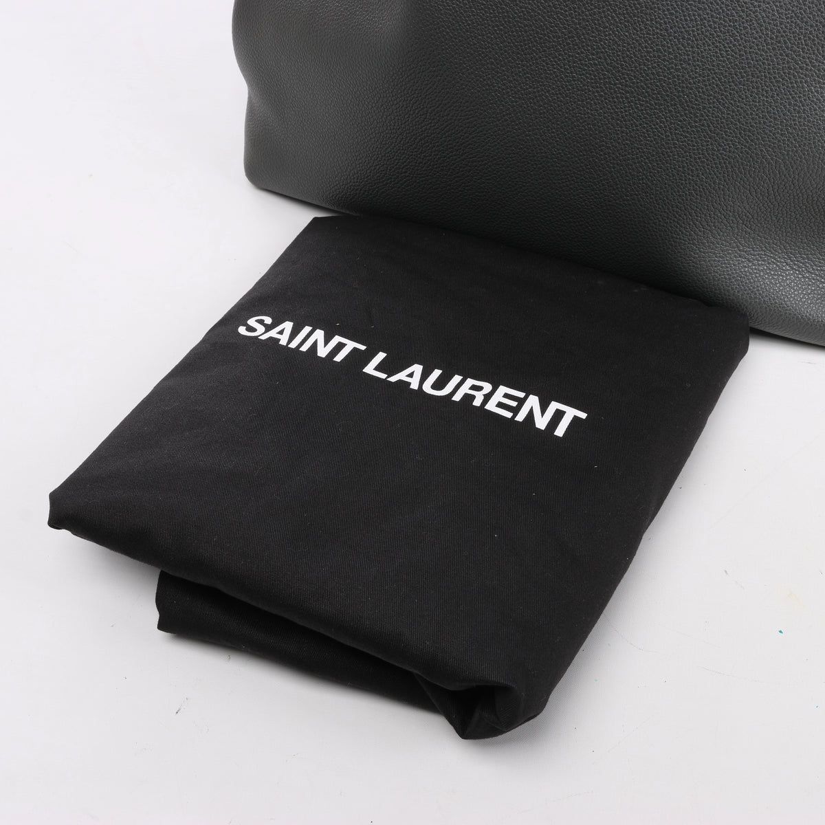 Saint Laurent Paris Bold Leather Tote Shoulder Bag in Gray 676657