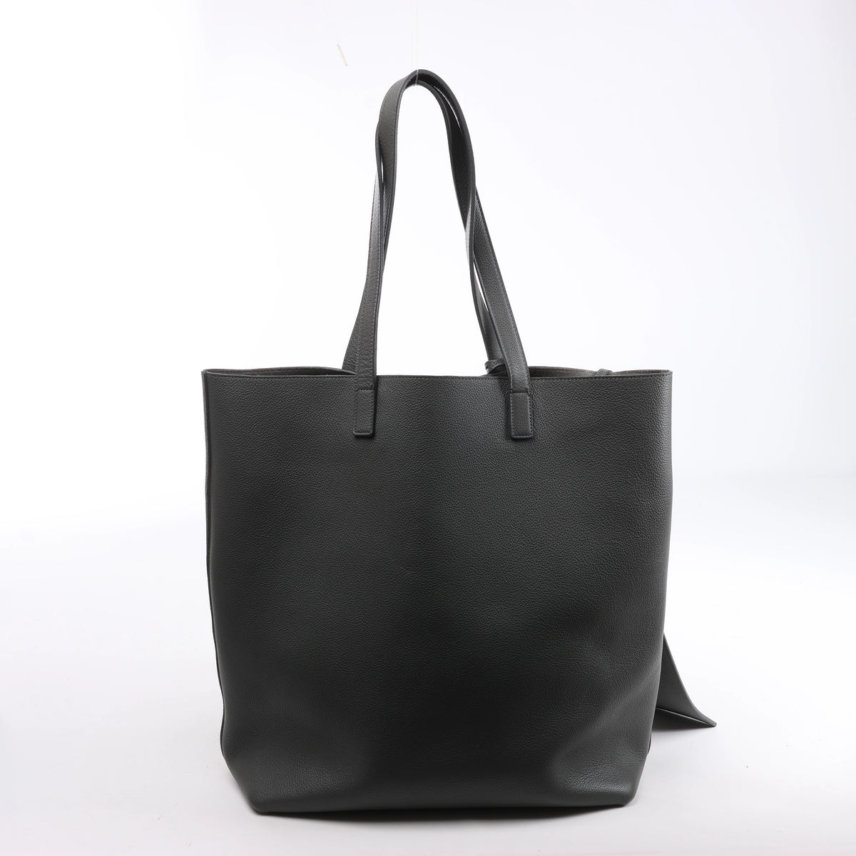 Saint Laurent Paris Bold Leather Tote Shoulder Bag in Gray 676657