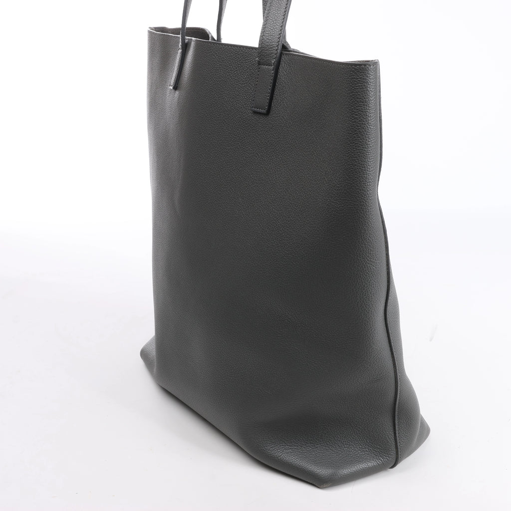 Saint Laurent Paris Bold Leather Tote Shoulder Bag in Gray 676657
