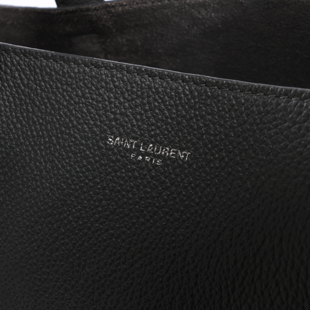 Saint Laurent Paris Bold Leather Tote Shoulder Bag in Gray 676657