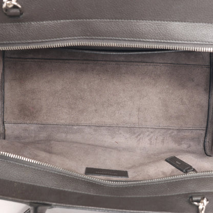 Saint Laurent Cabas Rive Gauche Leather x Suede 2Way Handbag in Dark Gray 436620