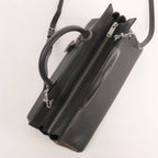 Saint Laurent Cabas Rive Gauche Leather x Suede 2Way Handbag in Dark Gray 436620